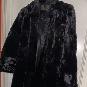 Gorgeous, genuine, black fur coat